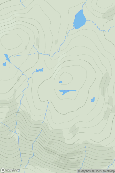 Thumbnail image for Carn a' Coire Dhoimhneid East Top showing contour plot for surrounding peak