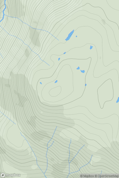 Thumbnail image for Sgurr an Uillt Tharsuinn showing contour plot for surrounding peak