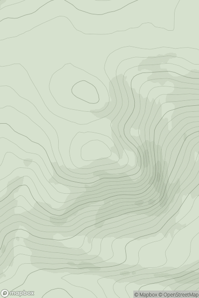 Thumbnail image for Meallan na Ceardaich showing contour plot for surrounding peak