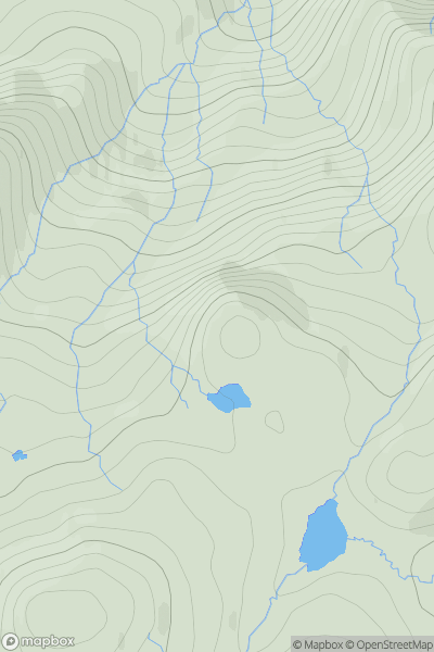 Thumbnail image for Carn Sgriobhaich NW Top showing contour plot for surrounding peak