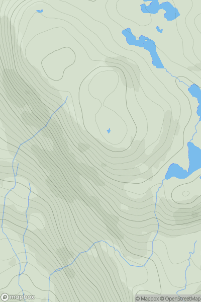 Thumbnail image for Creag Reidh Rainich showing contour plot for surrounding peak