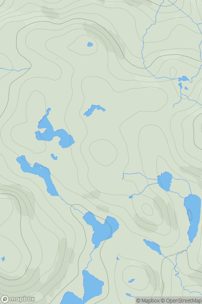 Thumbnail image for Boc Craoibhe-chaoruinn showing contour plot for surrounding peak