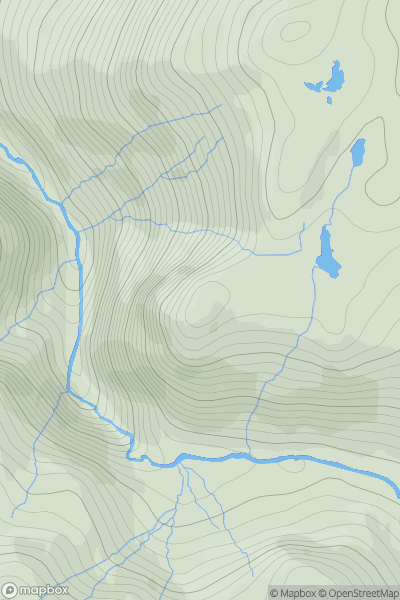 Thumbnail image for Creag a' Ghlomaich showing contour plot for surrounding peak