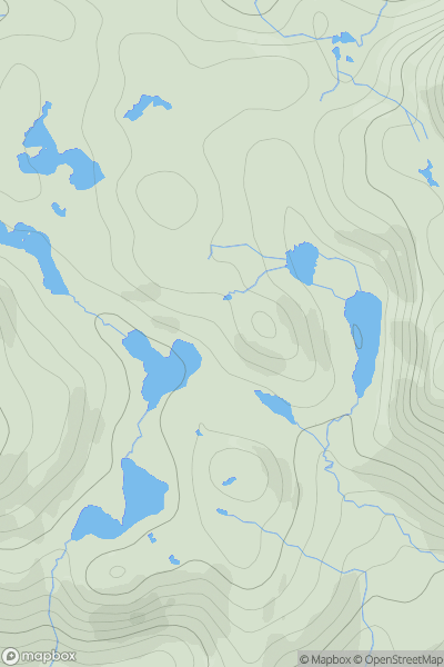 Thumbnail image for Boc Craoibhe-chaoruinn South Top showing contour plot for surrounding peak