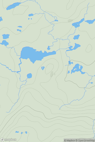 Thumbnail image for Carn Loch an t-Sabhail showing contour plot for surrounding peak