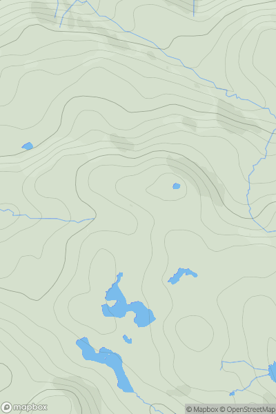 Thumbnail image for Carn Glas showing contour plot for surrounding peak