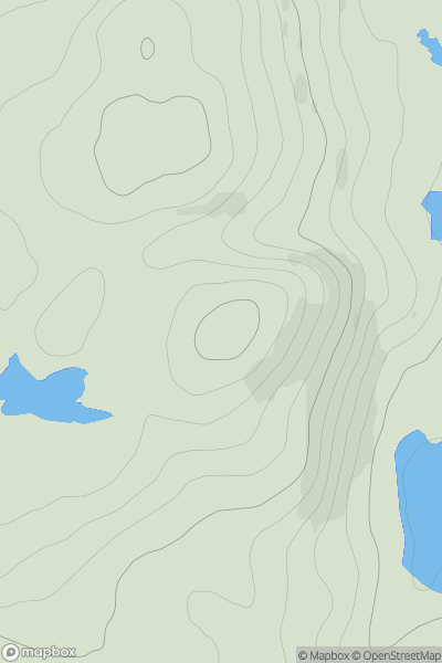 Thumbnail image for Carn na Ruighe Duibhe showing contour plot for surrounding peak