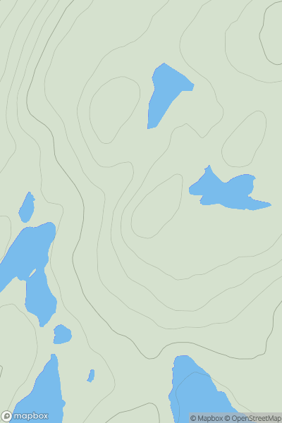Thumbnail image for Carn na Ruighe Duibhe West Top showing contour plot for surrounding peak