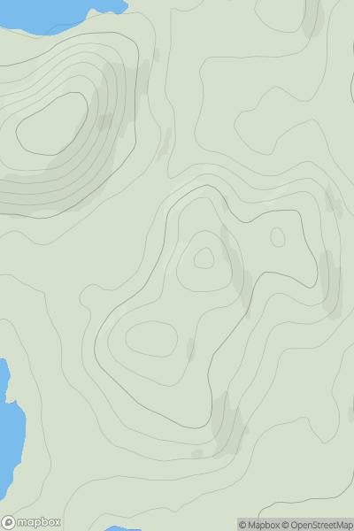 Thumbnail image for Meall nan Oighreagan SE Top showing contour plot for surrounding peak