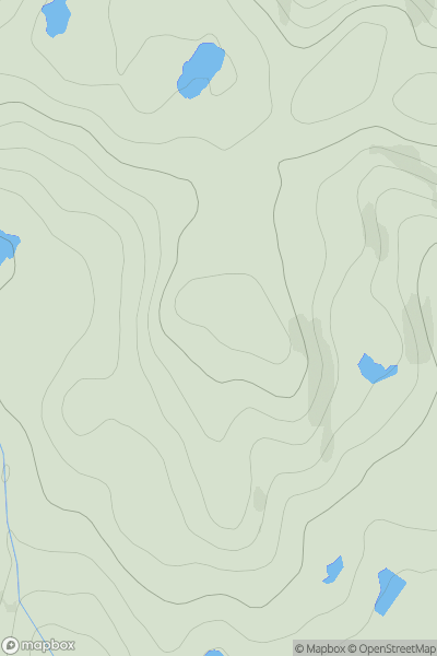Thumbnail image for Carn na Fiacail South Top showing contour plot for surrounding peak