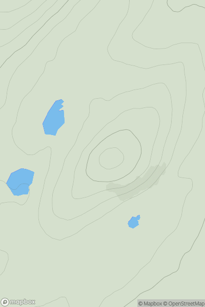 Thumbnail image for Meallan Odhar nan Tri Chrioch showing contour plot for surrounding peak