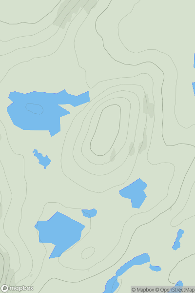 Thumbnail image for Carn Loch a' Mhuilinn showing contour plot for surrounding peak