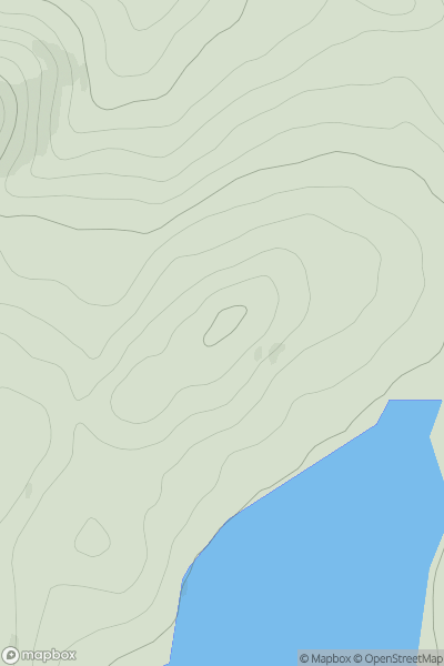 Thumbnail image for Meall an Uillt Badan Laraich showing contour plot for surrounding peak