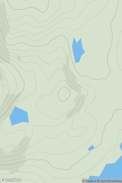 Thumbnail image for Glas-bheinn Mhor East Top showing contour plot for surrounding peak
