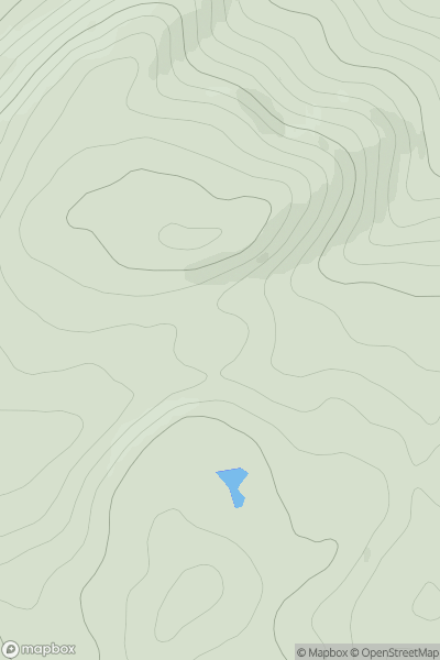 Thumbnail image for Clach-bheinn South Top showing contour plot for surrounding peak