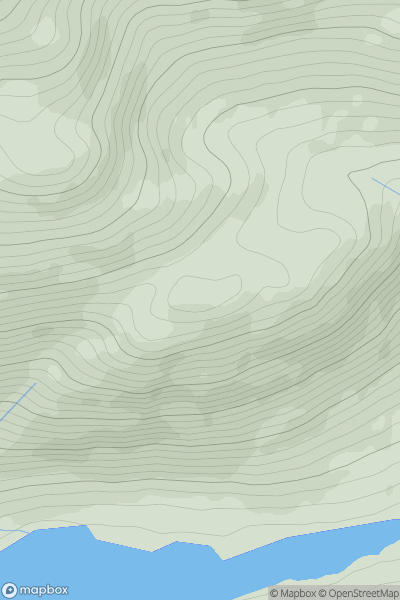 Thumbnail image for Creag Lundie showing contour plot for surrounding peak