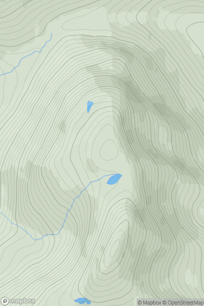 Thumbnail image for Bidein a' Choire Sheasgaich North Top showing contour plot for surrounding peak