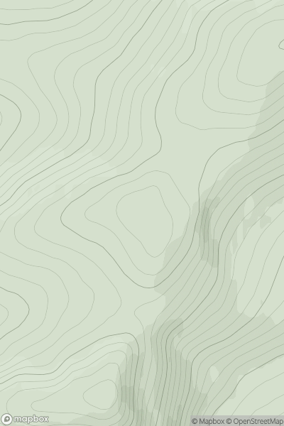 Thumbnail image for Sgurr a' Phollain South Top showing contour plot for surrounding peak