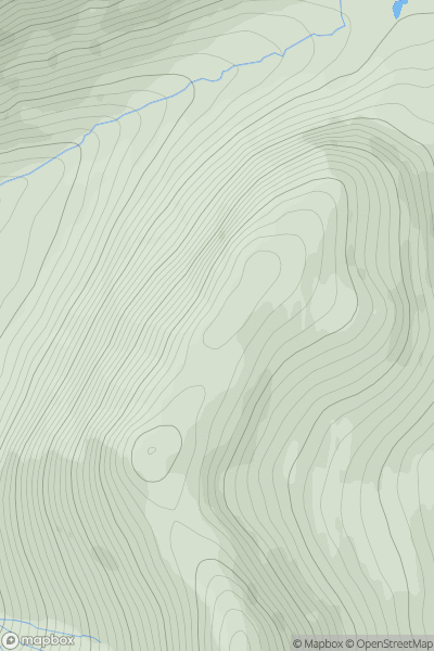 Thumbnail image for Beinn Tharsuinn Far North Top showing contour plot for surrounding peak
