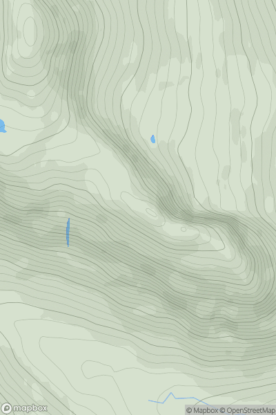 Thumbnail image for Beinn Tharsuinn South Top showing contour plot for surrounding peak