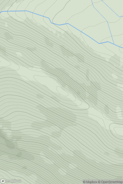 Thumbnail image for Meallan nan Uan East Top showing contour plot for surrounding peak
