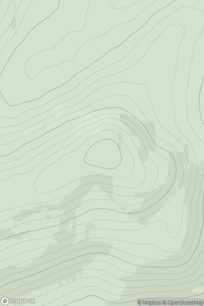Thumbnail image for Carn na Gabhalach showing contour plot for surrounding peak