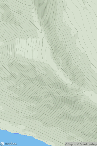 Thumbnail image for Meall a' Chreagain Duibh showing contour plot for surrounding peak