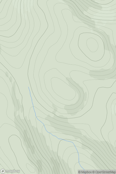 Thumbnail image for Meall a' Bhogair Mor West Top showing contour plot for surrounding peak