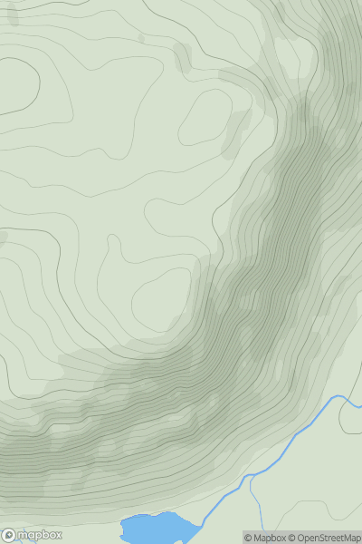 Thumbnail image for Creag a' Ghlastail showing contour plot for surrounding peak