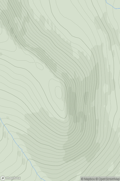Thumbnail image for Creag Breac showing contour plot for surrounding peak