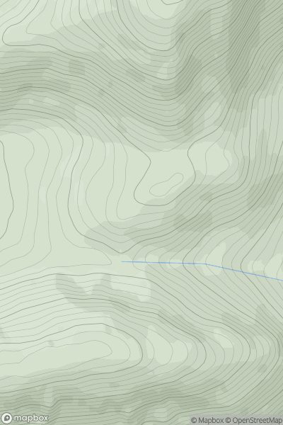 Thumbnail image for Carn an Daimh Bhain showing contour plot for surrounding peak