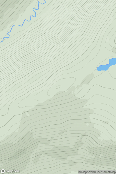 Thumbnail image for Beinn Mheadhoin Far West Top showing contour plot for surrounding peak