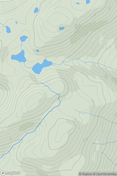 Thumbnail image for Carn Geuradainn East Top showing contour plot for surrounding peak