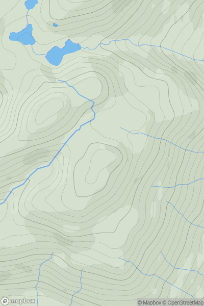 Thumbnail image for Carn Geuradainn SE Top showing contour plot for surrounding peak