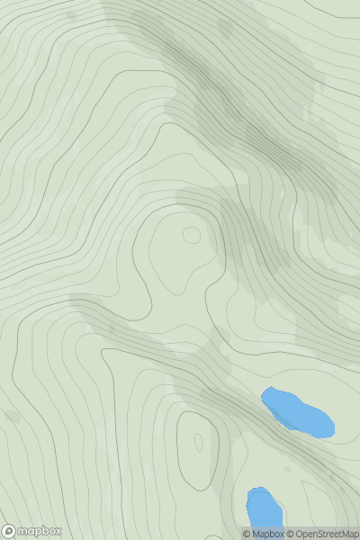 Thumbnail image for Creag Ghaineamhach showing contour plot for surrounding peak