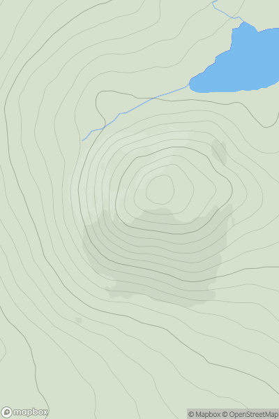 Thumbnail image for Carn Mhartuin showing contour plot for surrounding peak