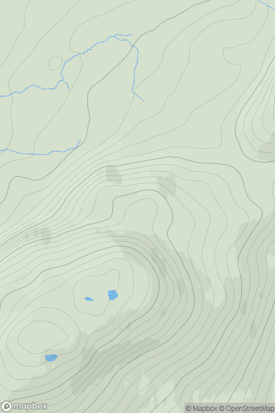 Thumbnail image for Creag Dhubh Mhor NE Top showing contour plot for surrounding peak