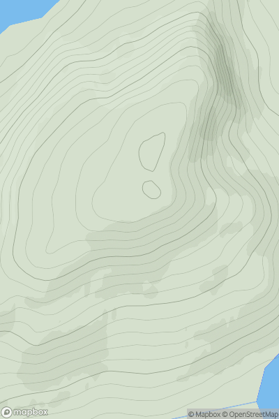 Thumbnail image for Creag nan Clag showing contour plot for surrounding peak