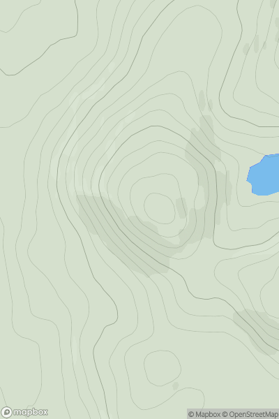 Thumbnail image for Meall Bhad Ghaineamhaich showing contour plot for surrounding peak