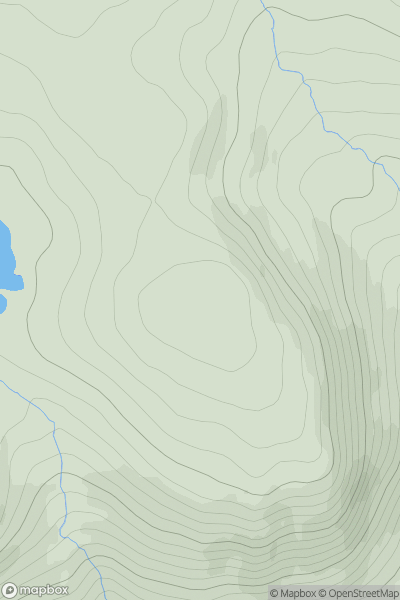 Thumbnail image for Creagan Aluinn showing contour plot for surrounding peak