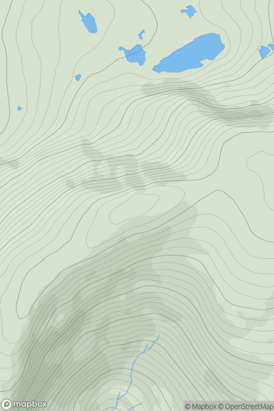 Thumbnail image for Creag Meagaidh showing contour plot for surrounding peak