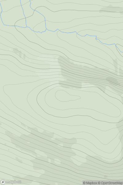 Thumbnail image for Braigh na Leitire showing contour plot for surrounding peak
