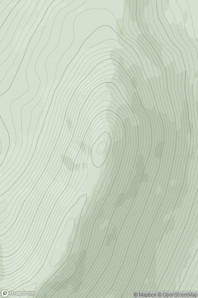 Thumbnail image for Aonach Cas showing contour plot for surrounding peak