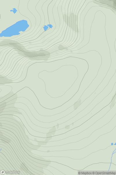 Thumbnail image for Creag Meagaidh East Top showing contour plot for surrounding peak