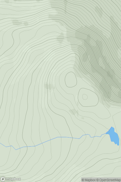 Thumbnail image for Ben Killilan Far North Top showing contour plot for surrounding peak