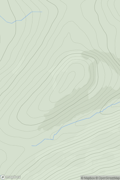 Thumbnail image for Meallan Buidhe an Fheadain showing contour plot for surrounding peak