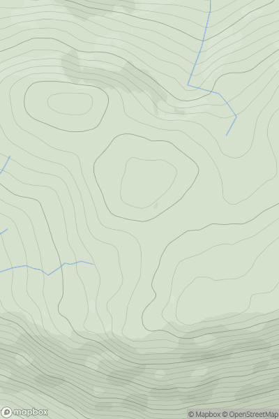 Thumbnail image for Beinn Dubh SE Top showing contour plot for surrounding peak