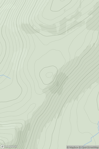 Thumbnail image for Beinn Bheag South Top showing contour plot for surrounding peak