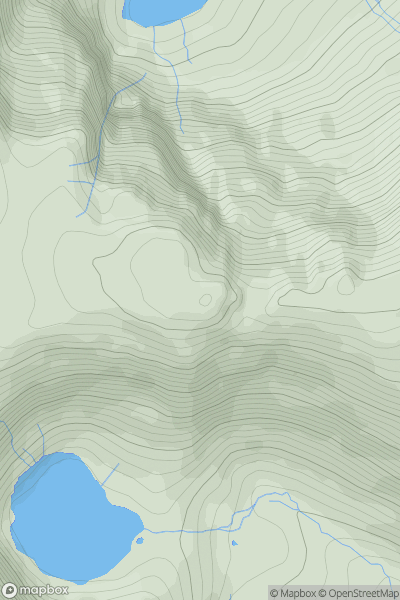 Thumbnail image for Puist Coire Ardair showing contour plot for surrounding peak