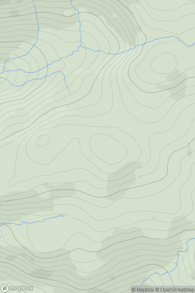 Thumbnail image for Meall an Achaidh Gharbhgein showing contour plot for surrounding peak